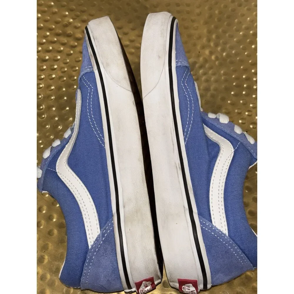 Vans Old Skool Blue White Canvas Men's Skate Casual Lace Up Sneakers